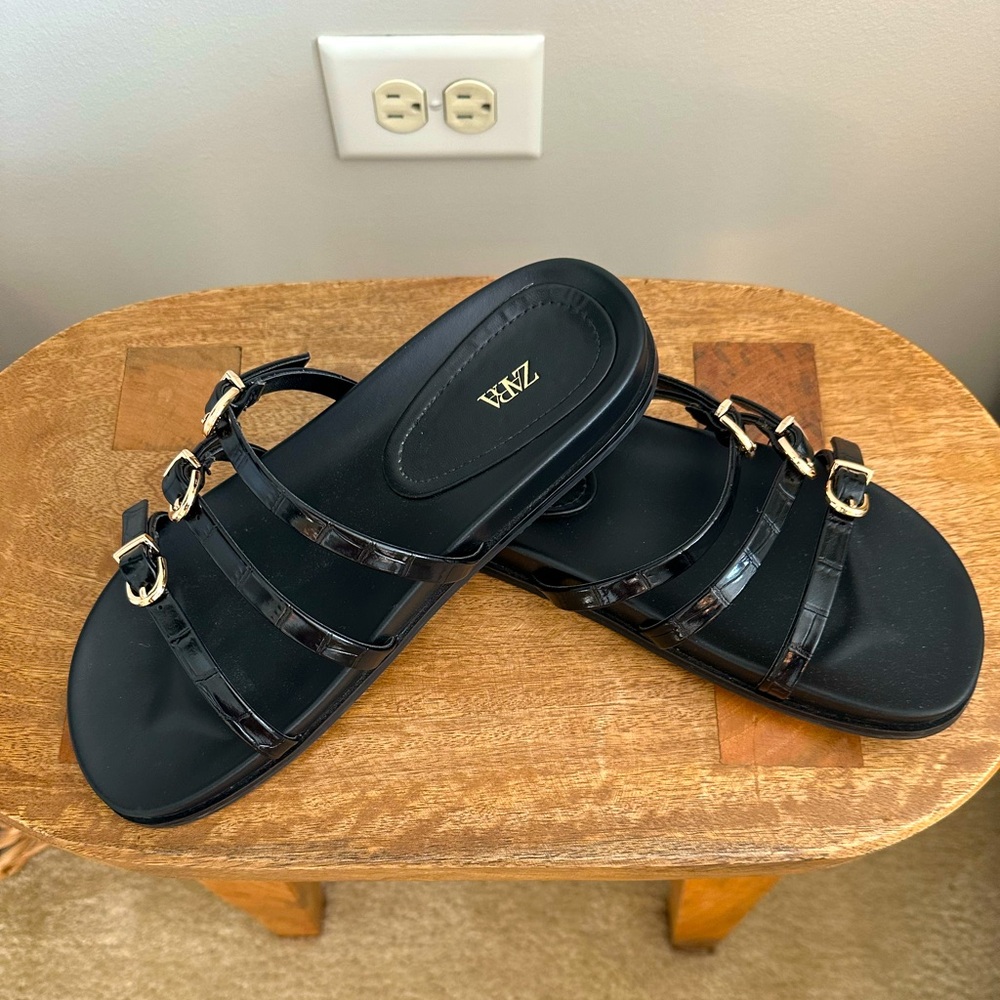 Zara black sandals